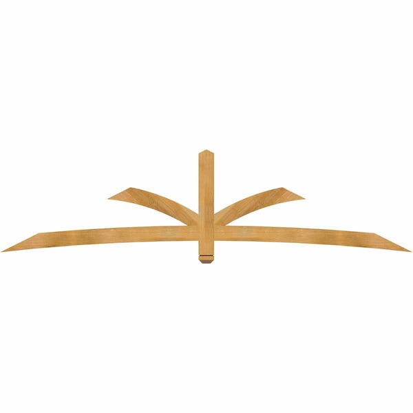 Ekena Millwork Davenport Rough Sawn Timber Gable Bracket, Western Red Cedar, 108"W x 27"H x 2"D x 4"F, 6/12 Pitch GBW108X27X0204DAV00RWR - main